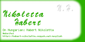 nikoletta habert business card